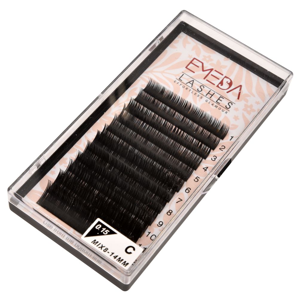 Eyelash Wholesaler Premium Korea PBT Fiber Classic Eyelash Extensions 0.1-0.25mm Thickness Lashes in the UK YY133